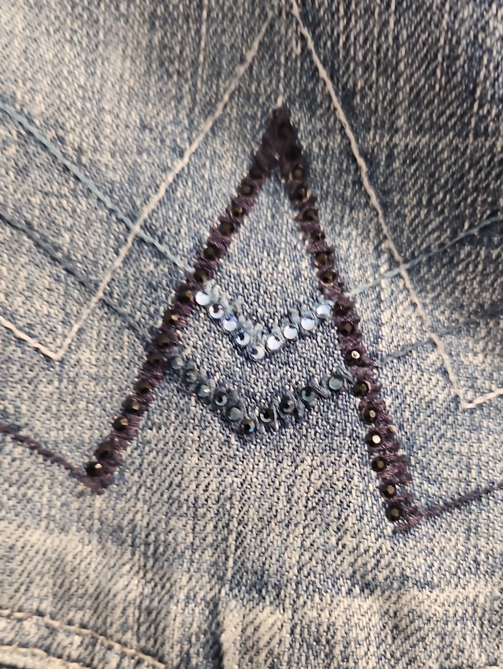 Seven 7 For All Mankind A Pocket With Crystals - Picture 4 of 13